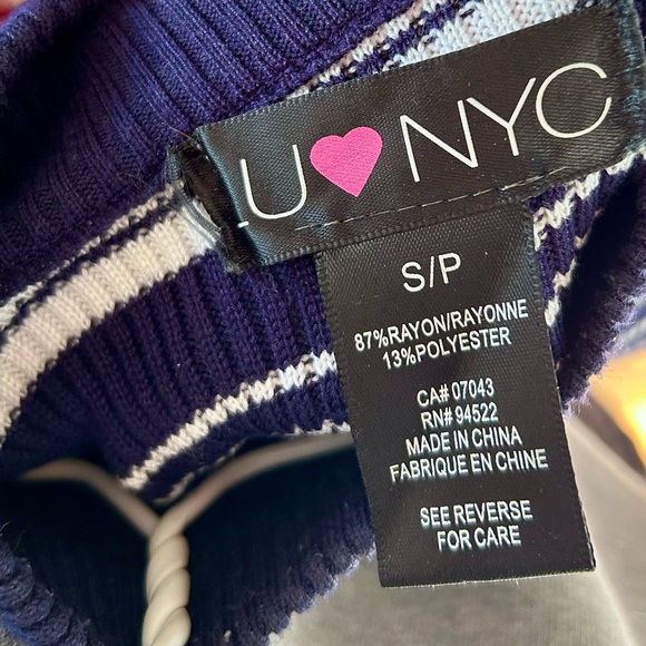 Fitted Mock-Neck Striped Dress - Picture 2 of 2